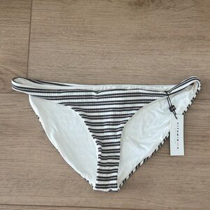 Vitamin A Black and White Striped Bikini Bottom